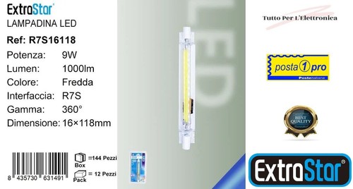 R7s led 118mm - led, 9w