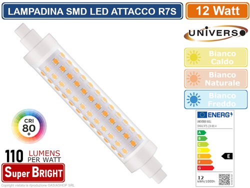 Universo lampadina led r7s - led, 12w