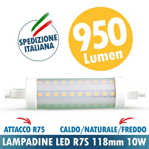 Lampadina led r7s 10w 118mm - lampadina,