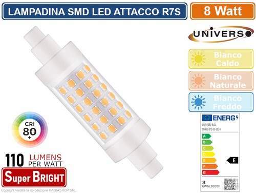Universo lampadina led - lampadina, r7s